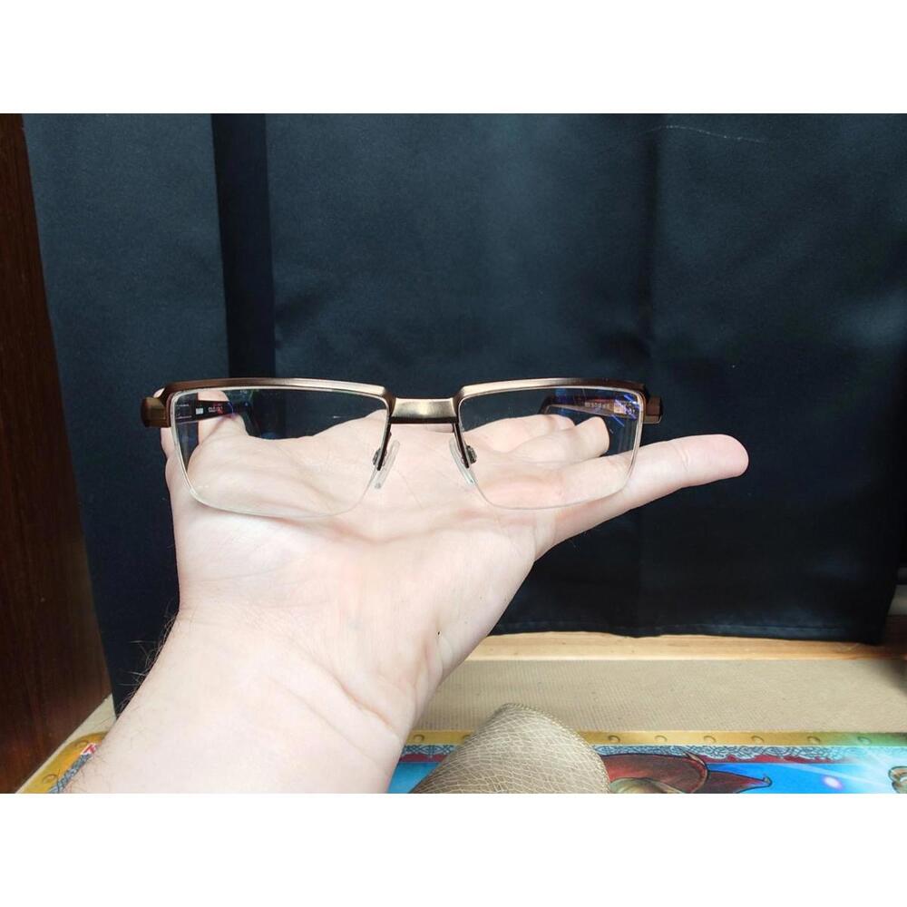 New BMW B6051 COL.10 Rectangle Matte Satin Brown Half-Rim Eyeglasses Authentic